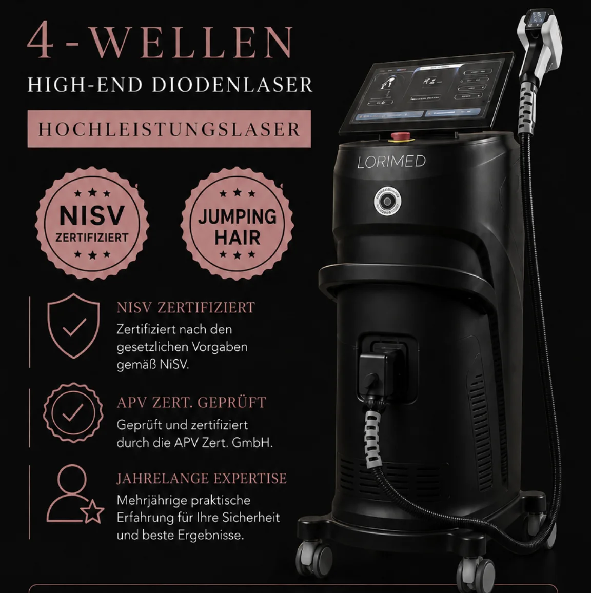 Der 4-Wellen-Diodenlaser im Behandlungsraum von SELDA BEAUTY.